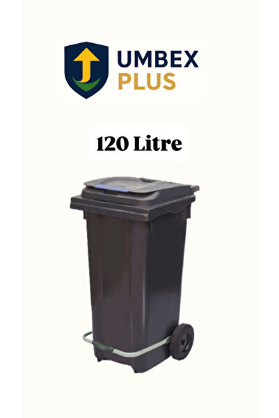 UMBEX PLUS Plastik Metal Pedallı Çöp Konteyneri 120 Litre Konteyner - Isıya D...