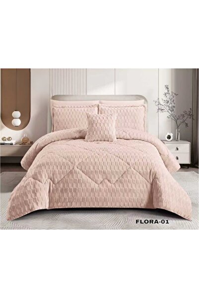 ALMIAAD Luxurious winter double bed comforter set with a soft velvet texture,...