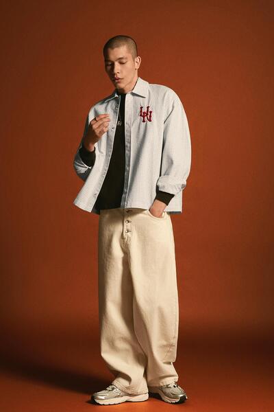 Bershka Uzun kollu boxy fit nakışlı gömlek