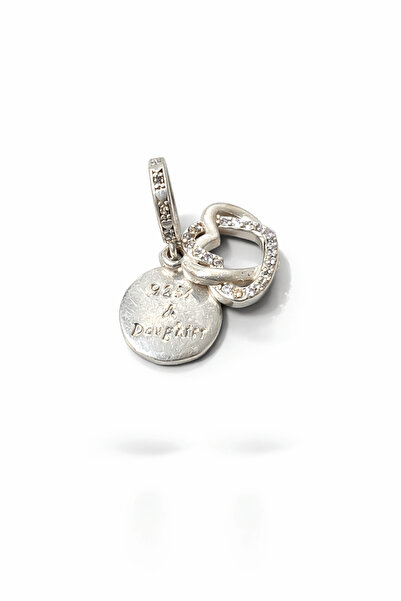 Defne Silver Mom Heart Charm