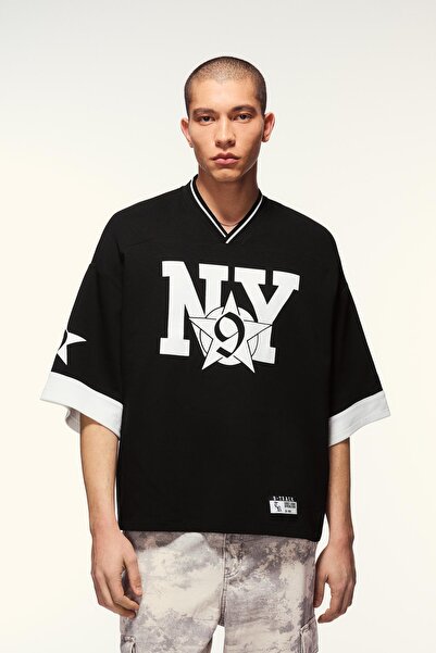 Bershka Kısa kollu spor baskılı tişört