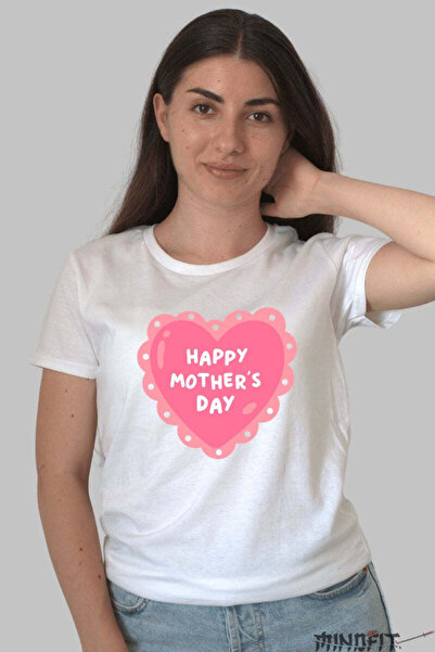 GILDAN Mother's Day T-Shirt Pink Heart Happy Mother S Day Women