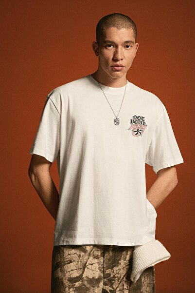 Bershka Kısa kollu baskılı tişört