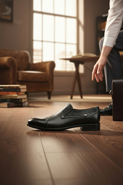 enoch Enoch Men's Genuine Leather Classic Shoes with Smooth Upper and Side Ru...