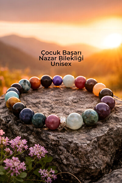 NBS Beautiful Naturel Stones سوار للأطفال بتصميم العين الشريرة، سوار النجاح ع...