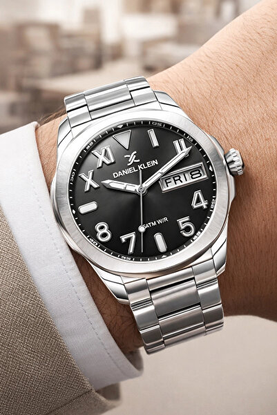 Daniel Klein Steel Cord&Case Calendar Men's Wristwatch Wrist Bracelet Gift Si...