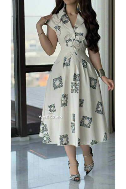 Warazan فستان ميد باكمام كت