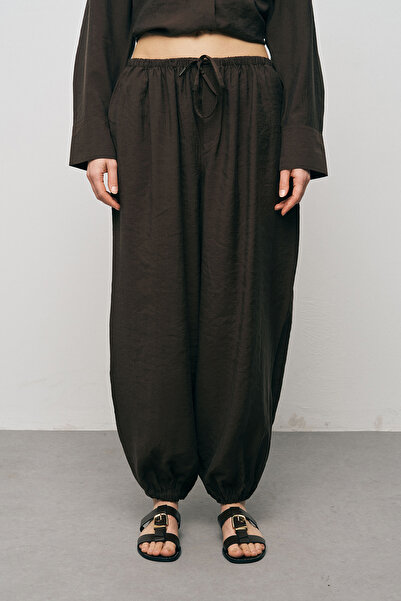 Orfeo Negro Women's Lyocell Luxe Silky Textured Jogger Pants