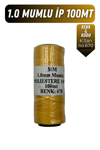 Onur Deri El Dikişi İçin Mumlu İplik 1.0mm 100mt Tüm Renkler, Hediye 1 adet S...