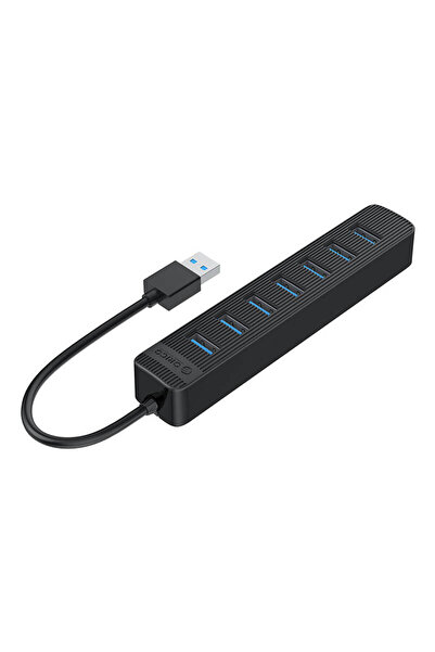 Orico 7-in-1 USB Hub, 4x USB 3.0 + 3x USB 2.0, Black