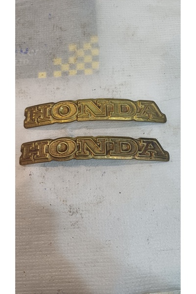 İtimat HONDA depo yazısı universal 2adet 2,5x15cm metal sarı