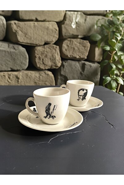 Artistic Quality Decorative Mustafa Kemal Atatürk Printed Porcelain Turkish C...