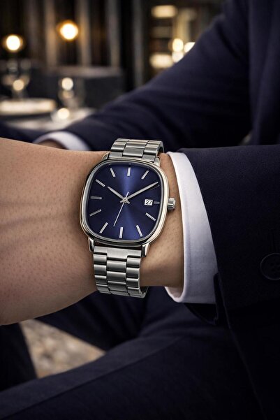 LOOQ Steel Cord Men's Wristwatch with Calendar