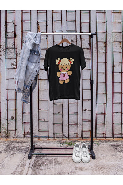 MG تي شيرت نسائي من القطن بأكمام طويلة وياقة دائرية من VALENTINE'S DAY COOKIE