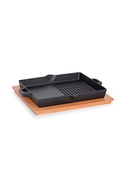 Kapp Lava Ahşap Altlık (Yarı Düz Izgara Tava İçin) 26X32 cm