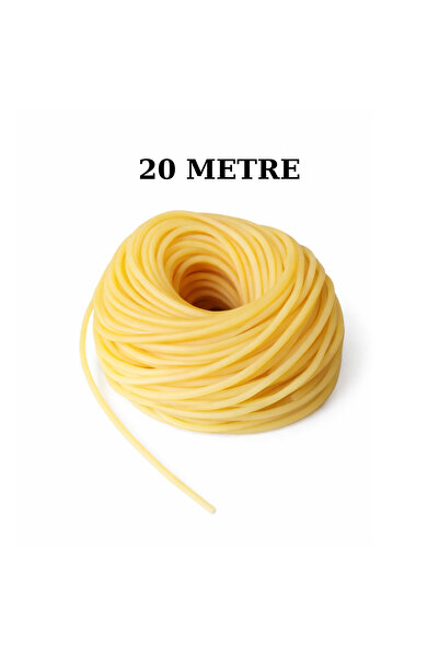 EXİZ TİCARET 20 Metre Doğal Lateks Serum Lastiği (2-4 mm)–Esnek Dayanıklı Hor...