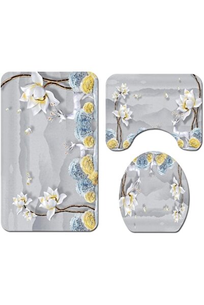 FizioTab Set of 3 Bath Mats FizioTab, Non-Slip, Deer Pattern