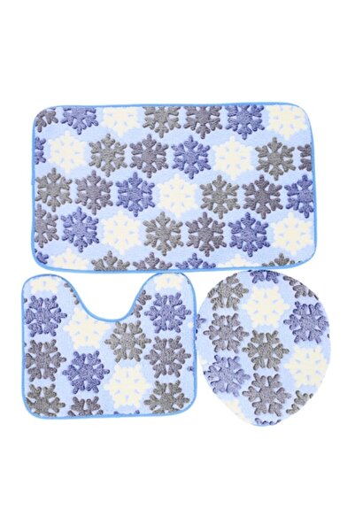 OEM Set covoare baie, 3 piese, antiderapante Grunberg DM005 albastru