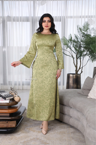 Warazan فستان ناعم مخصر بحبال من الجنب