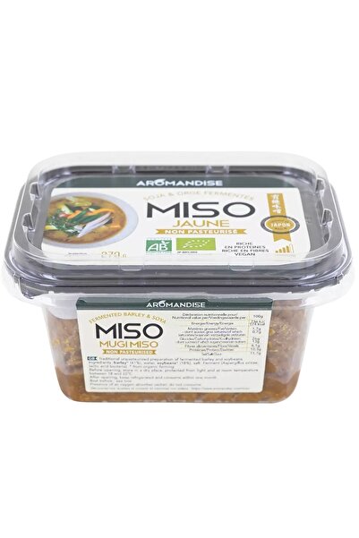 Aromandise Organic unpasteurized yellow miso paste, 270g,