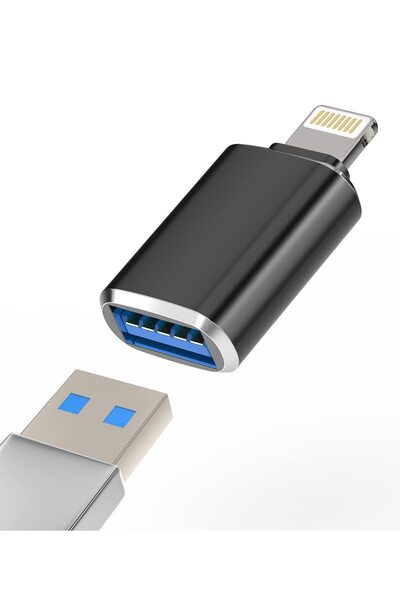 BEBTECH iPhone lightning girişli veri aktarma OTG+256GB flash bellek 2in1 fot...