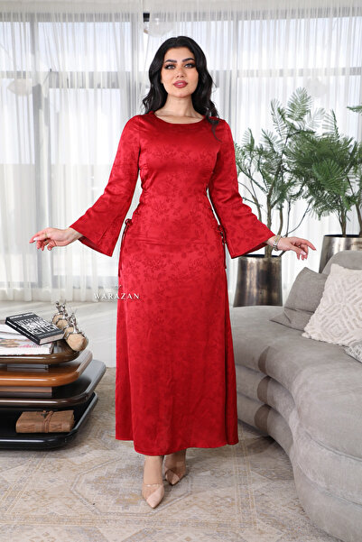 Warazan فستان ناعم مخصر بحبال من الجنب