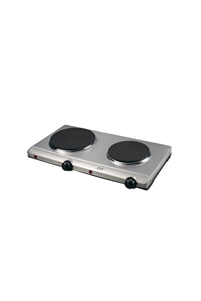 TİT TI Electric Cooker, 2 Burners, Heat Stone, Durable Stainless Steel Surfac...