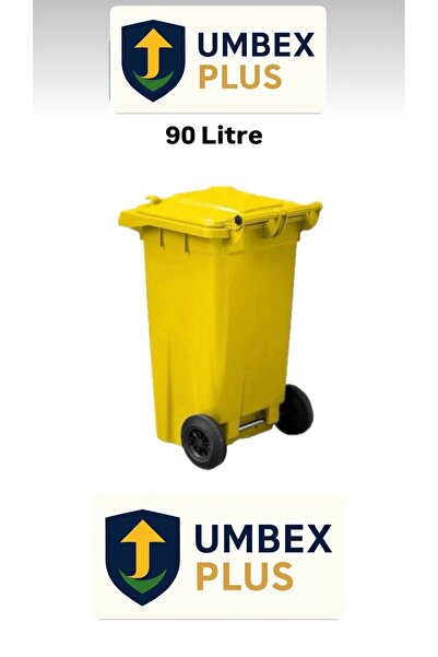 UMBEX PLUS Atık Plastik Çöp Konteyneri 90 Litre Plastik Konteyner - A Isıya K...