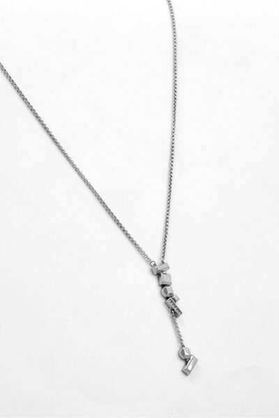 Calvin Klein Women Genuine Luster Stainless Steel Crystal Necklace, Silver