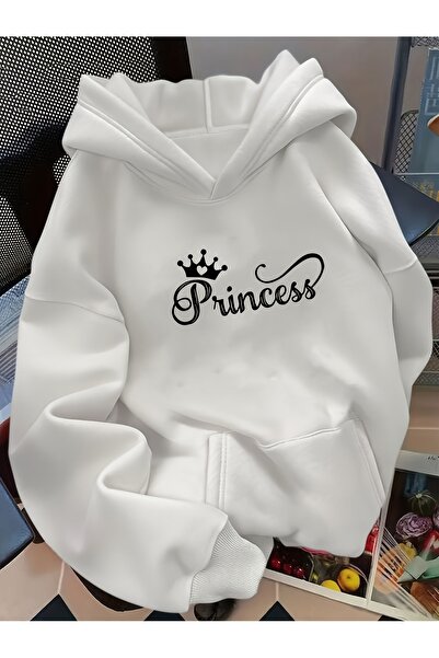 Deocept Unisex Princess Printed Hooded Kangaroo Pocket Comfortable Fit Oversi...