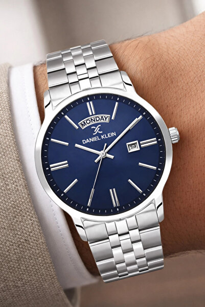 Daniel Klein Steel Cord&Case Calendar Men's Wristwatch Watch Bracelet Gift Si...