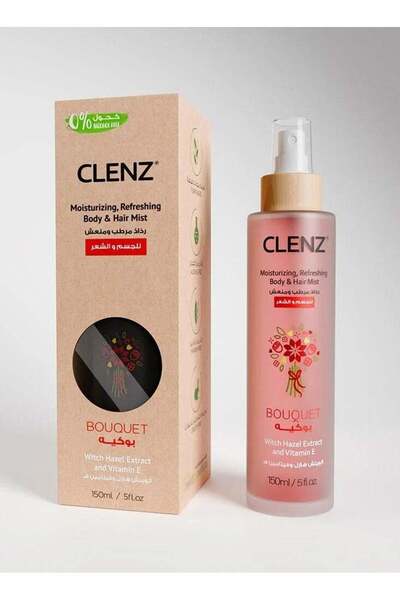 clenz معطر للشعر والجسم برائحة بندق الساحرة، باقة عطرية - 150 مل
