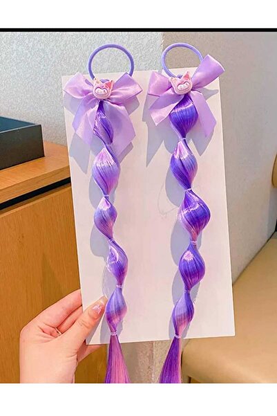 NOT GUILTY Дівчача фіолетова резинка для волосся з бантиком – набір з 2 штук