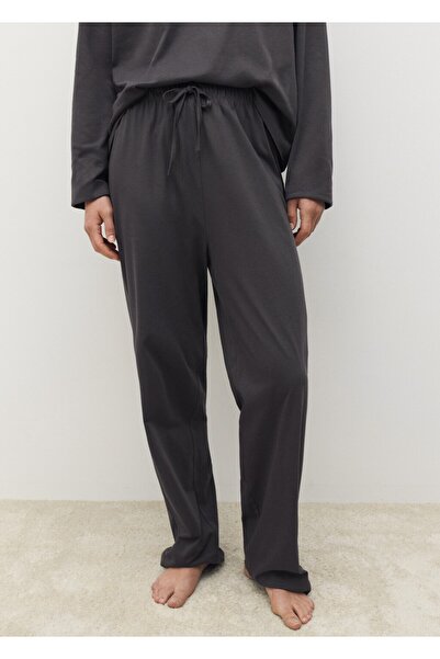 MANGO Woman Düz pamuklu iki parça pijama