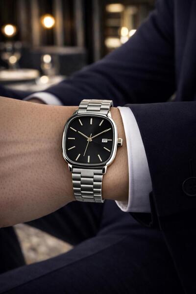 LOOQ Steel Cord Men's Wristwatch with Calendar