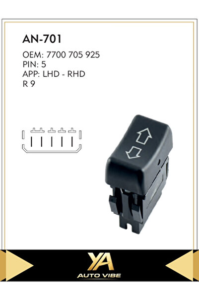 Universal RENO 9 CAM DÜĞMESİ CAM KALDIRMA ANAHTARI RENAULT R18 (78-) RENAULT ...