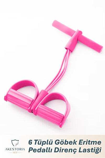 Akestoria Med 6 Tüplü Göbek Eritme Pedallı Direnç Lastiği – Mekik Çekme ve Ka...