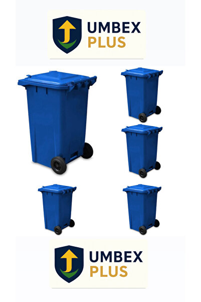 UMBEX PLUS UMBEX 5 Adet Plastik Çöp Konteyneri Çöp Kovası 240 Lt Isıya Karşı ...