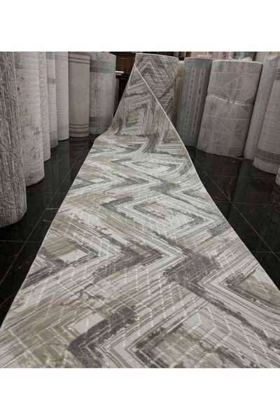 Nesrin KAYMAZ JEL TABAN MODERN KESME YOLLUK LEKE TUTMAZ SALON HALISI KAHVEREN...