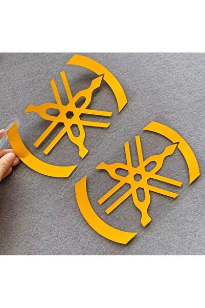 YSGMOTOPARTS Yamaha Logo Sticker Stiker Seti 2 Adet Reflektif Xmax-Nmax Sarı Renk