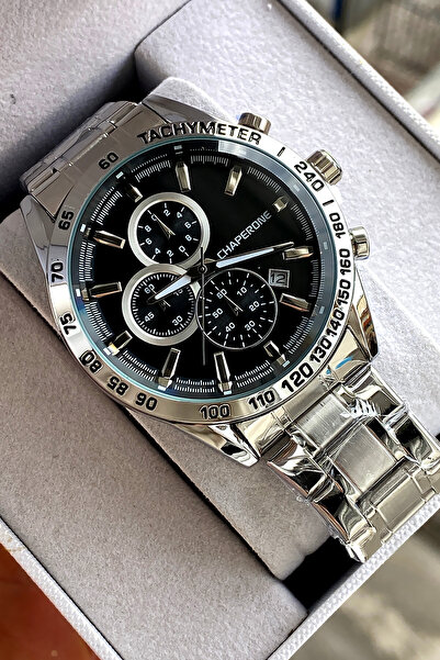 Chaperone ساعة يد رجالية أصلية بحزام فولاذي هدية للحبيب هدية عيد الحب