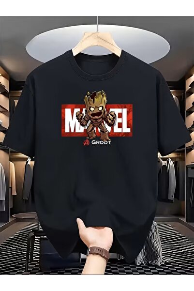 oneagılyazı Marvel- Men's Short Sleeve Round Neck Couple T-Shirt. For Daily Use