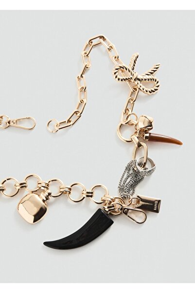 MANGO Woman Uçlu zincir kolye