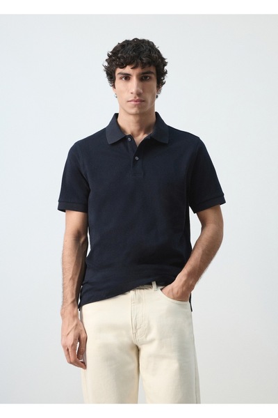 MANGO Man Regular kesim pamuklu pike polo gömlek