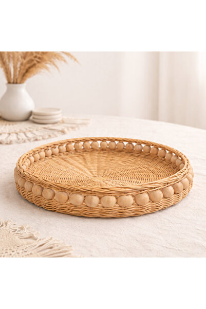 SS El Yapımı Boho Boncuk Detaylı Tepsi