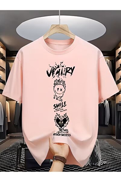 oneagılyazı Pattern Printed Comfortable Breathable Sports Outdoor Short Sleev...