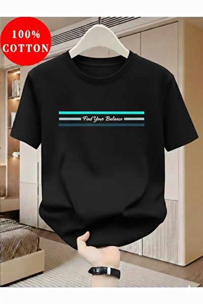 gencerco Unisex Find Your Balance Baskılı Regular Tişört