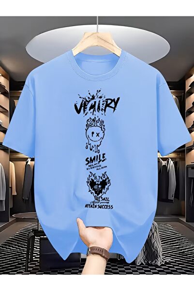 oneagılyazı Pattern Printed Comfortable Breathable Sports Outdoor Short Sleev...