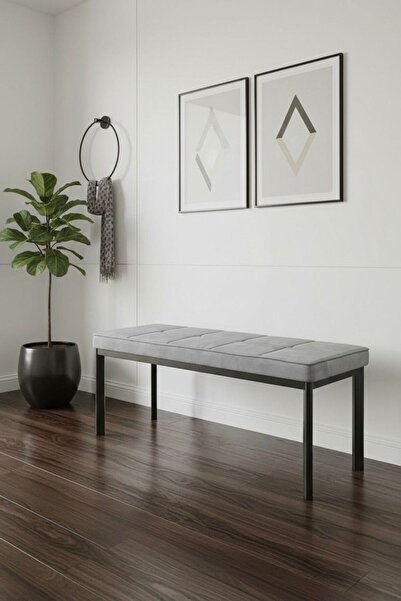 todek home Vena 105x40 Bench - Babyface Kumaş Çımalı Döşeme Puf Bench