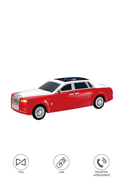 Başkenttekno Bluetooth Hoparlör Rolls-Royce Görünümlü Araba Led Ekranlı 15W T...